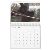 Calendrier Année avec animaux (Jan 2026)