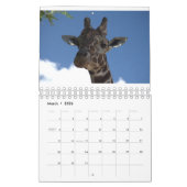 Calendrier Année avec animaux (Mar 2026)