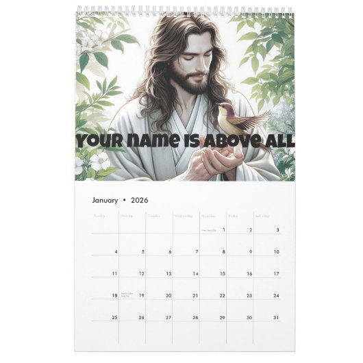 Calendrier Année de grâce et de bénédictions (Jan 2026)