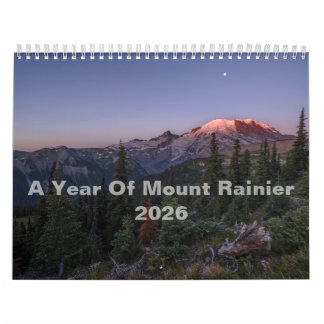 Calendrier Année De Mount Rainier 2026 Wall Calendar
