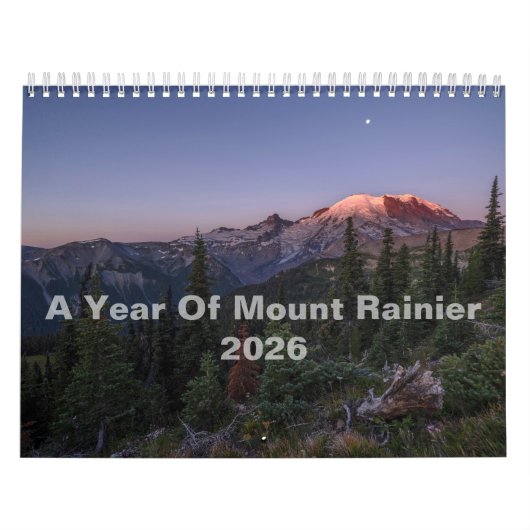 Calendrier Année De Mount Rainier 2026 Wall Calendar (Protection)