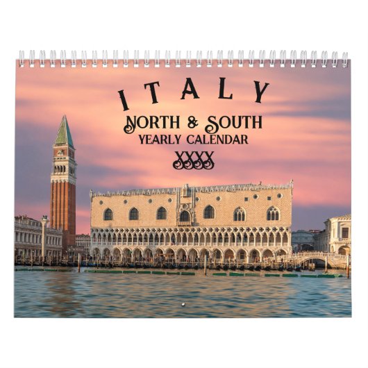 Calendrier Année de Personnaliser Italie Nord et Sud (Protection)
