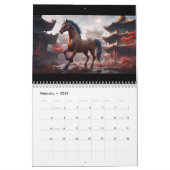 Calendrier Année du cheval 2026 Animaux chinois du zodiaque p (Feb 2026)