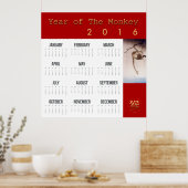 Calendrier Année du Singe Grande Affiche 2016 Japo (Cuisine)