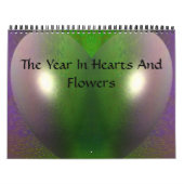 Calendrier Année En Coeurs Et Fleurs (Protection)