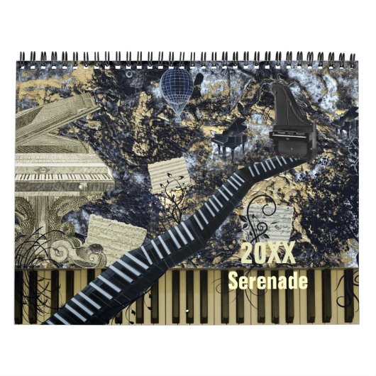 Calendrier Année en cours de sérénade d'imaginaire de (Protection)