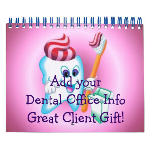 Calendrier Annuaires du bureau dentaire Clients Cadeau
