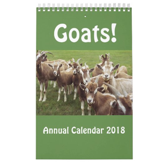 Calendrier annuel 2018 de chèvres (Protection)