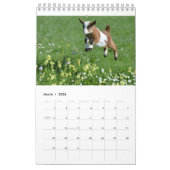 Calendrier annuel 2018 de chèvres (Mar 2026)