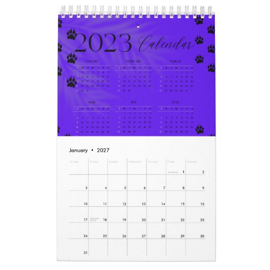 Calendrier annuel 2023 (Jan 2027)