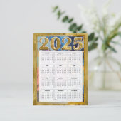 Calendrier annuel 2025 Coup d'œil Carte de vœux No (Debout devant)