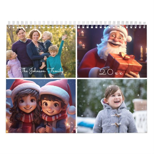 Calendrier annuel de la famille de photos (Protection)