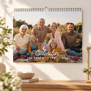 Calendrier annuel de photos de famille personnalis