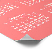 Calendrier annuel personnalisé Poster Corail 2016 (Coin)