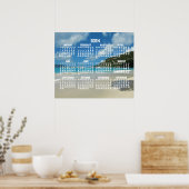 Calendrier Annuel Plage 2024 Avec Poster Photo (Cuisine)