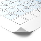 Calendrier annuel vertical 2026 Poster (Coin)