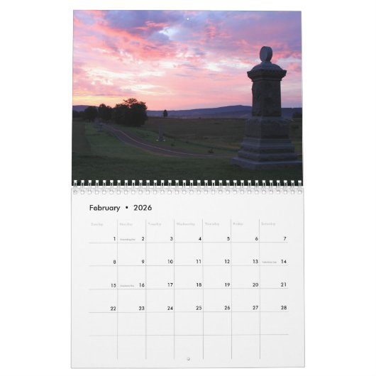 Calendrier Antietam (Feb 2026)