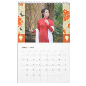 Calendrier Ao Dai Viêt Nam traditionnel (Mar 2026)