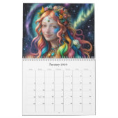 Calendrier *~* AP58 Galactique Femmes Imaginaire Planètes cos (Jan 2026)