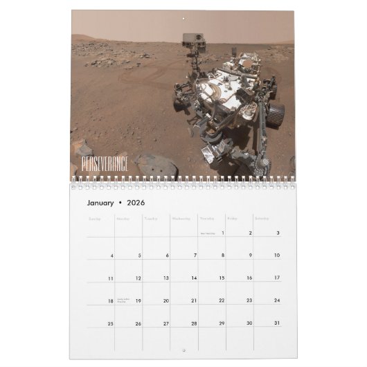 Calendrier Appareils spatiaux Mars et Mars (Jan 2026)