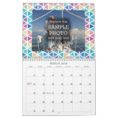 Calendrier Aquarelle Abstraite Géométrique Une photo par mois (Mar 2026)