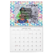 Calendrier Aquarelle Abstraite Géométrique Une photo par mois (Jan 2026)