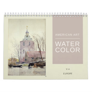Calendrier Aquarelle américaine Peintures européennes