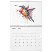 Calendrier Aquarelle collection d'oiseaux, personnalisée (Jan 2026)