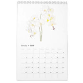 Calendrier aquarelle couleur floral calender 2024 (Jan 2026)