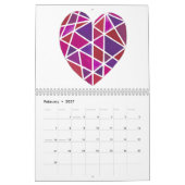 Calendrier Aquarelle de conception saisonnière (Feb 2027)