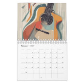 Calendrier Aquarelle de guitare Abstraite (Feb 2027)