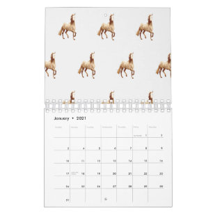Calendrier Aquarelle équestre Welsh Pony et Cob Horse