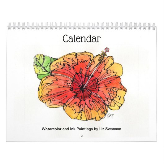 Calendrier - Aquarelle et Peintures d'encre. (Protection)