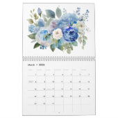 Calendrier Aquarelle Fleurs florales Verdure Botanique (Mar 2026)