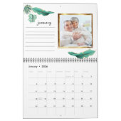 Calendrier Aquarelle Florale |12 Calender photo avec Notes Ca (Jan 2026)