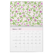 Calendrier aquarelle florale rustique 2026 (Feb 2027)
