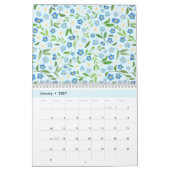 Calendrier aquarelle florale rustique 2026 (Jan 2027)