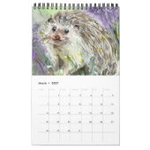 Calendrier Aquarelle moderne Bois Forêt Animaux Nature (Mar 2027)