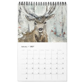Calendrier Aquarelle moderne Bois Forêt Animaux Nature (Jan 2027)