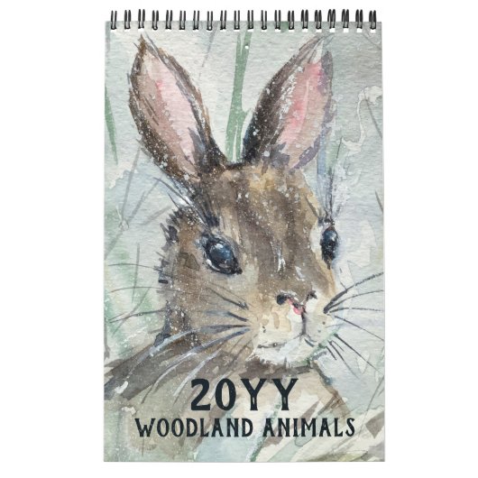 Calendrier Aquarelle moderne Bois Forêt Animaux Nature (Protection)
