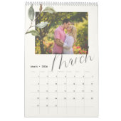 Calendrier Aquarelle moderne Eucalyptus Script Multi Photo (Mar 2026)