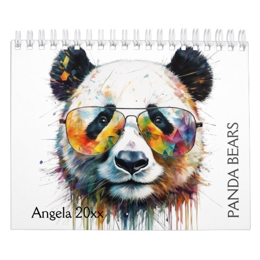 Calendrier Aquarelle Panda Bear (Protection)