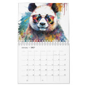 Calendrier Aquarelle Panda Bear (Jan 2027)