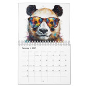 Calendrier Aquarelle Panda Bear (Feb 2027)