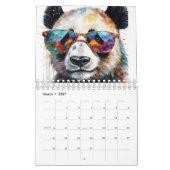 Calendrier Aquarelle Panda Bear (Mar 2027)