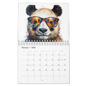 Calendrier Aquarelle Panda Bear (Feb 2026)