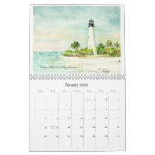 Calendrier Aquarelle par JC Prida Fine Art (Jan 2026)