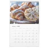 Calendrier Aquarelle Pink Bow Ustensiles boulangerie (Jan 2026)