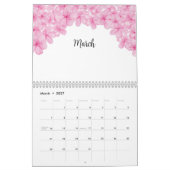 Calendrier Aquarelle rose (Mar 2027)