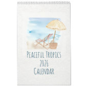 Calendrier aquarelle tropical 2026 (Protection)